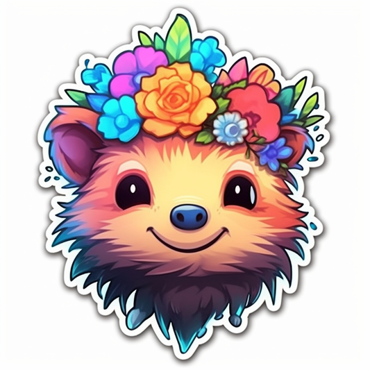 Cute and Adorble Hedgehog Vinyl Decal Sticker for Car, Laptop, Tumbler and more # 0011098