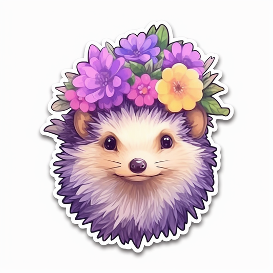 Cute and Adorble Hedgehog Vinyl Decal Sticker for Car, Laptop, Tumbler and more # 0011096