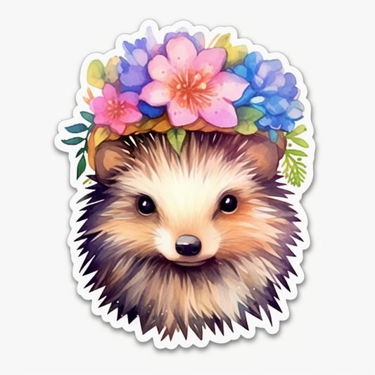 Cute and Adorble Hedgehog Vinyl Decal Sticker for Car, Laptop, Tumbler and more # 0011105