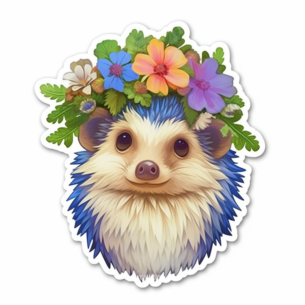 Cute and Adorble Hedgehog Vinyl Decal Sticker for Car, Laptop, Tumbler and more # 0011112