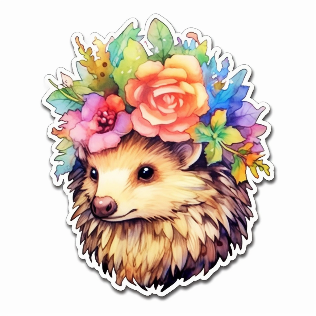 Cute and Adorble Hedgehog Vinyl Decal Sticker for Car, Laptop, Tumbler and more # 0011110