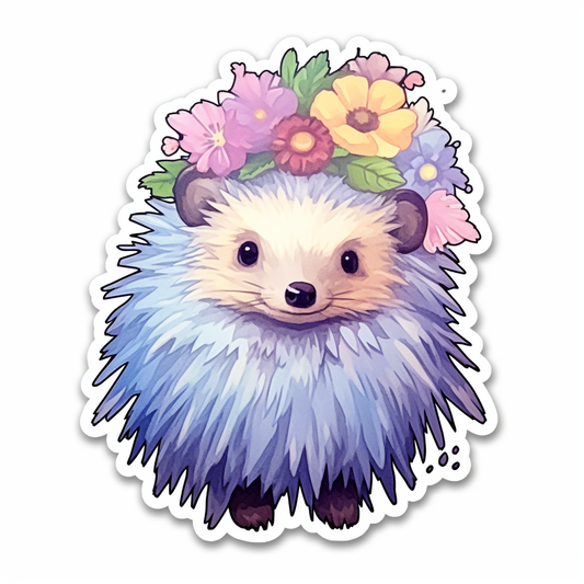Cute and Adorble Hedgehog Vinyl Decal Sticker for Car, Laptop, Tumbler and more # 0011113