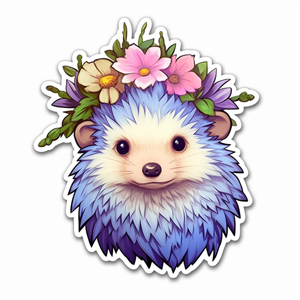 Cute and Adorble Hedgehog Vinyl Decal Sticker for Car, Laptop, Tumbler and more # 0011121