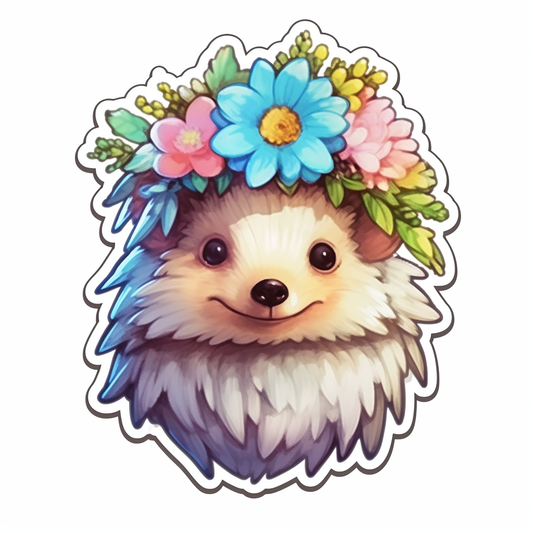 Cute and Adorble Hedgehog Vinyl Decal Sticker for Car, Laptop, Tumbler and more # 0011117