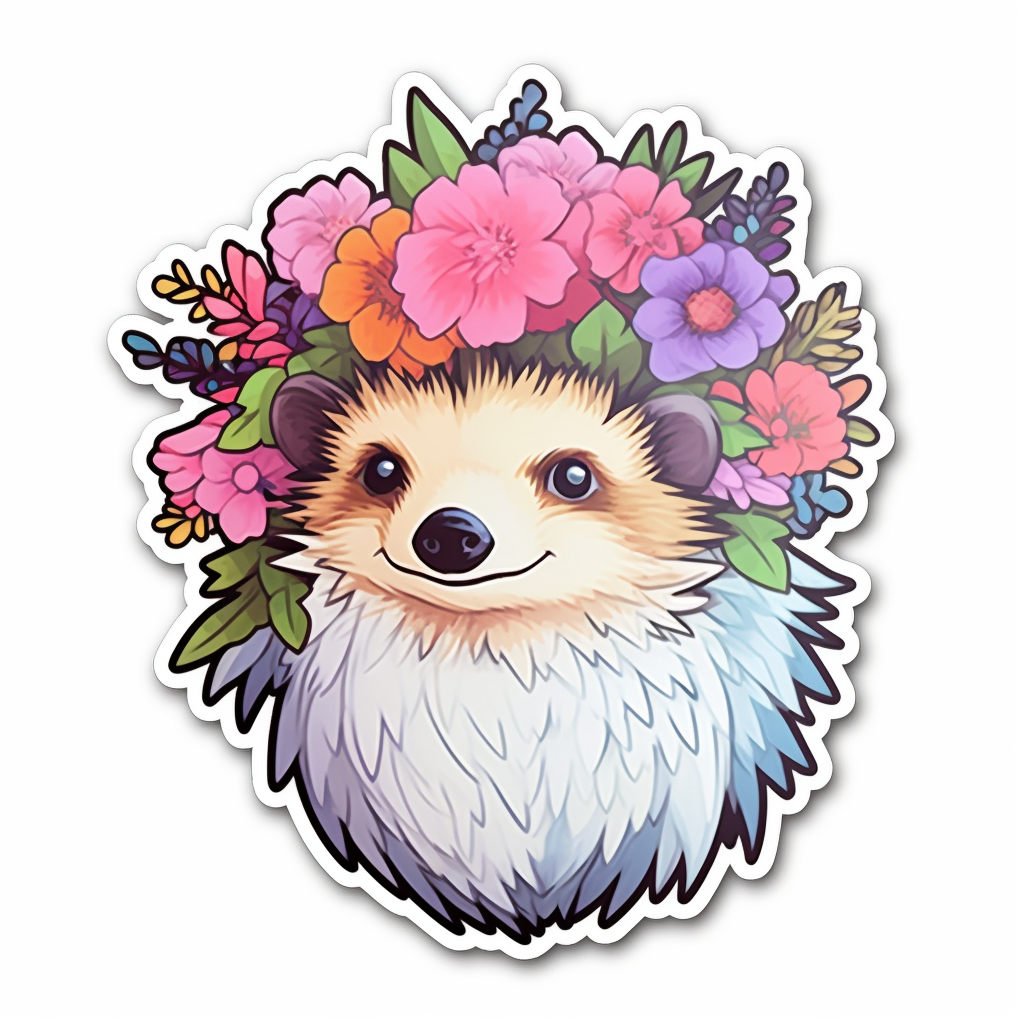Cute and Adorble Hedgehog Vinyl Decal Sticker for Car, Laptop, Tumbler and more # 0011115