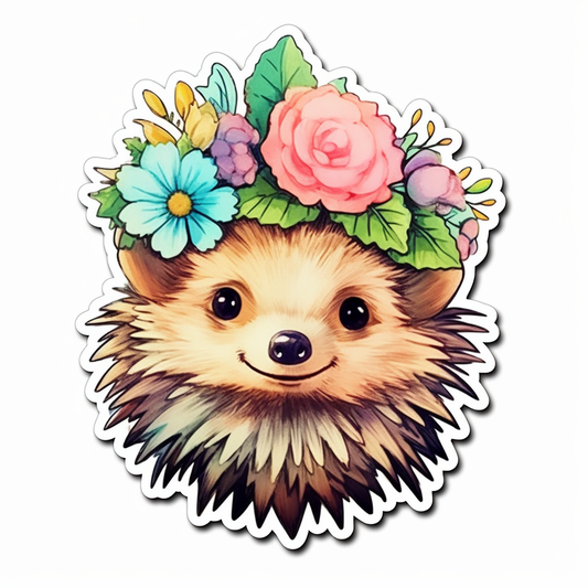 Cute and Adorble Hedgehog Vinyl Decal Sticker for Car, Laptop, Tumbler and more # 0011124