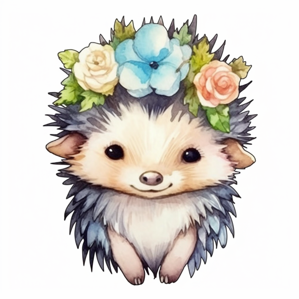 Cute and Adorble Hedgehog Vinyl Decal Sticker for Car, Laptop, Tumbler and more # 0011129