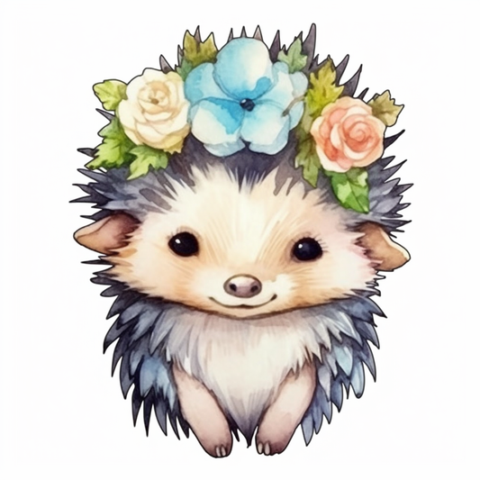 Cute and Adorble Hedgehog Vinyl Decal Sticker for Car, Laptop, Tumbler and more # 0011129