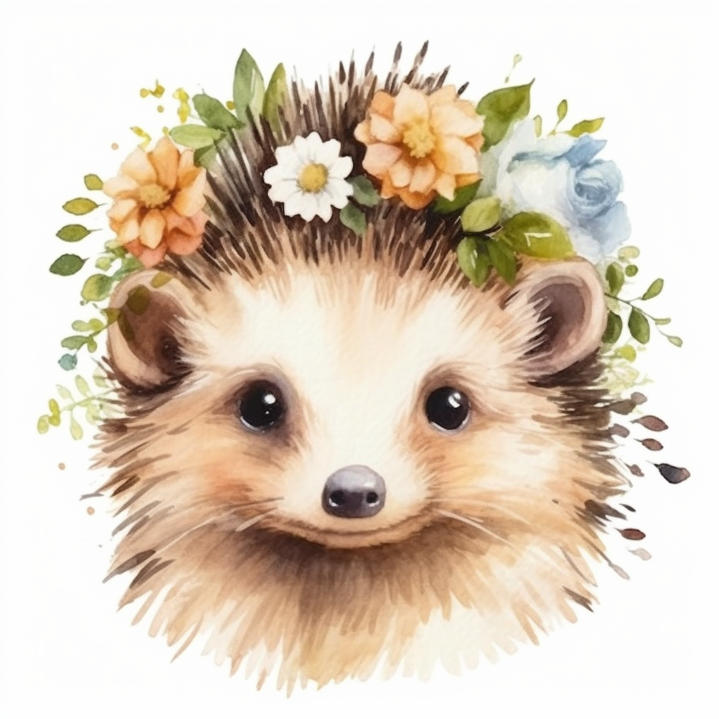 Cute and Adorble Hedgehog Vinyl Decal Sticker for Car, Laptop, Tumbler and more # 0011133