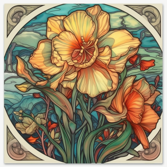Daffodil Flowre Vinyl Decal Sticker for Car, Laptop, Tumbler and more # 006357