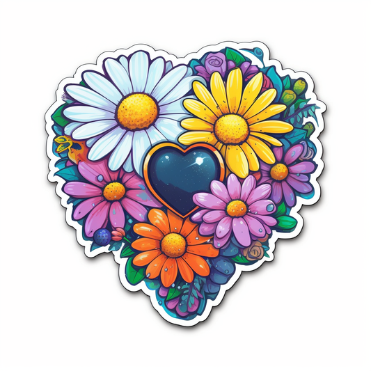 Daisy Flower Vinyl Decal Sticker for Car, Laptop, Tumbler and more # 006244