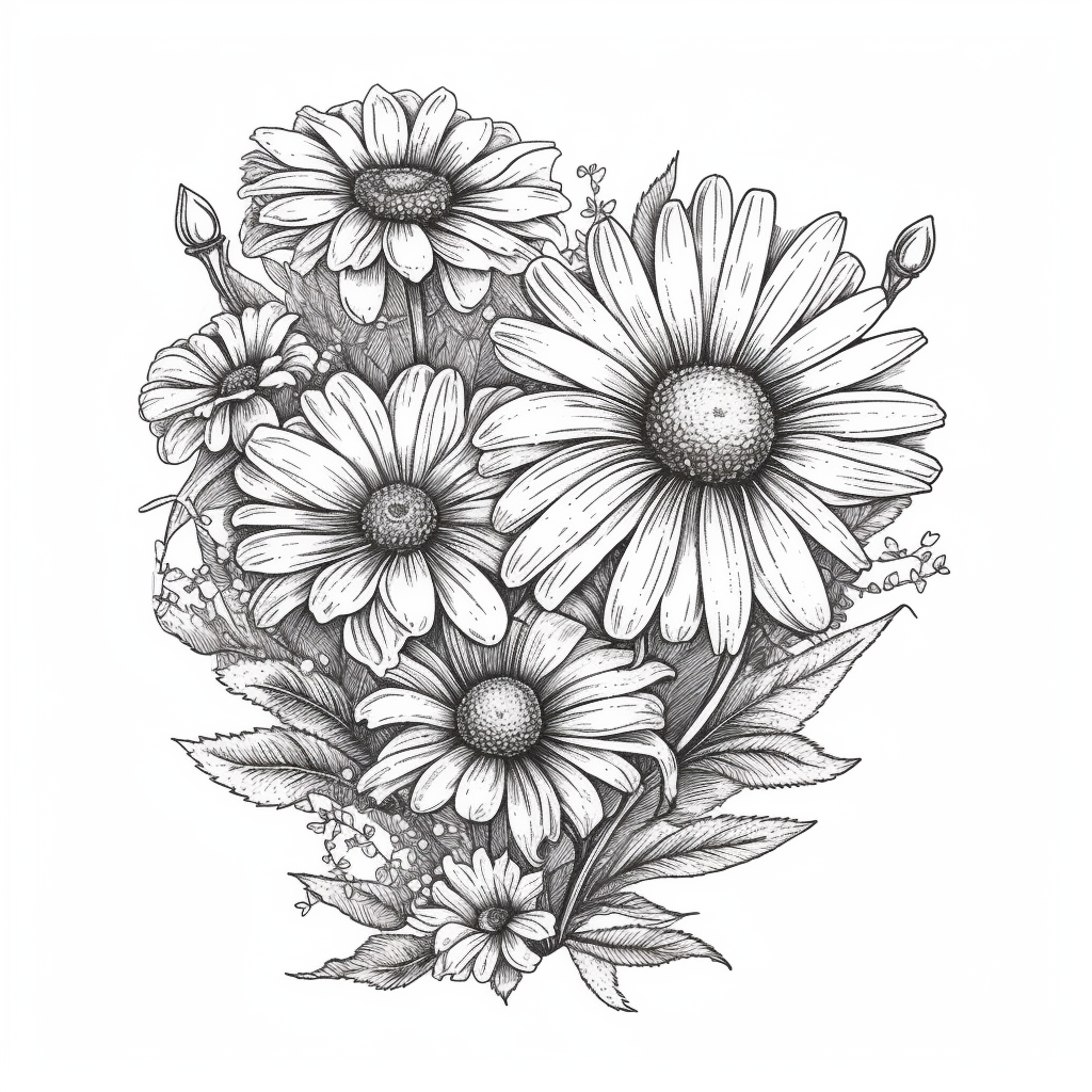 Daisy Flower Vinyl Decal Sticker for Car, Laptop, Tumbler and more # 006223