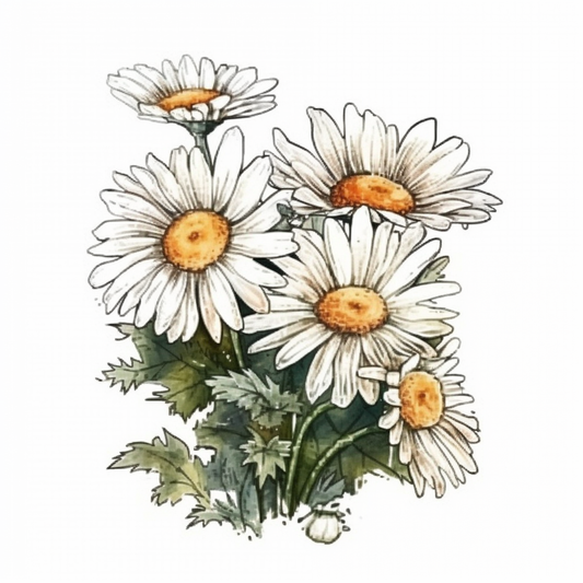 Daisy Flower Vinyl Decal Sticker for Car, Laptop, Tumbler and more # 006236