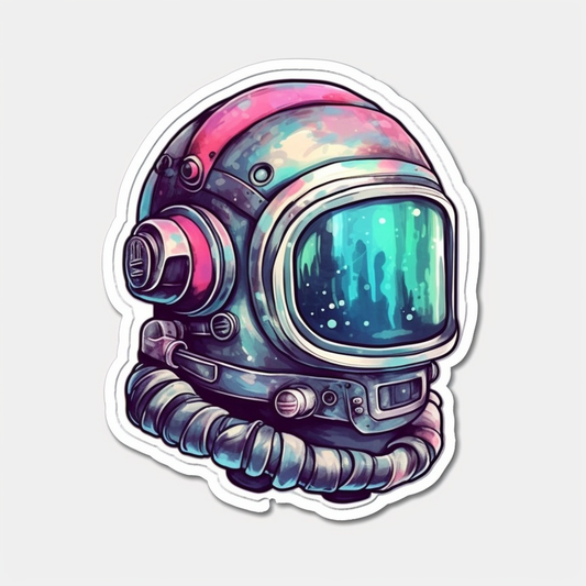 Diver Helmet Scuba Diver Vinyl Decal Sticker for Car, Laptop, Tumbler and more # 007045