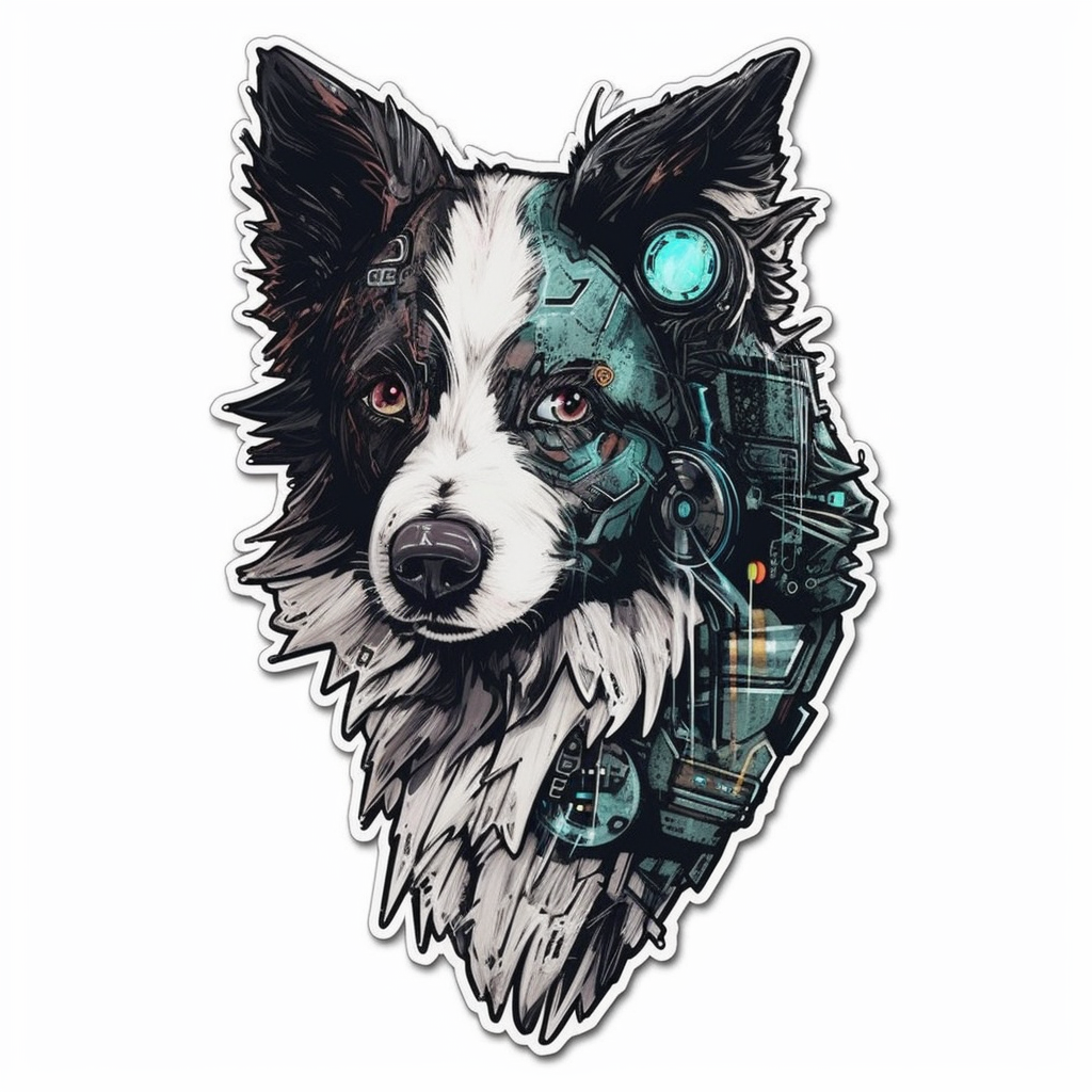 Border Collie Dog Vinyl Decal Sticker for Car, Laptop, Tumbler and more # 002095