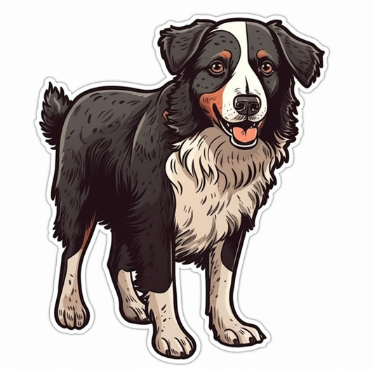 Border Collie Dog Vinyl Decal Sticker for Car, Laptop, Tumbler and more # 2372