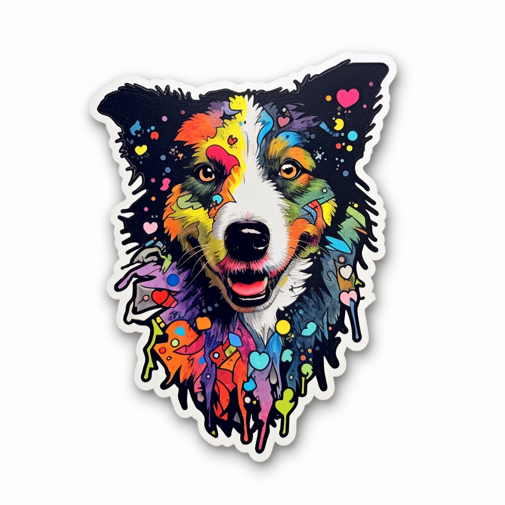 Border Collie Dog Vinyl Decal Sticker for Car, Laptop, Tumbler and more # 001961