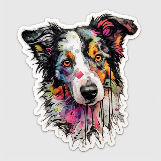Border Collie Dog Vinyl Decal Sticker for Car, Laptop, Tumbler and more # 2371