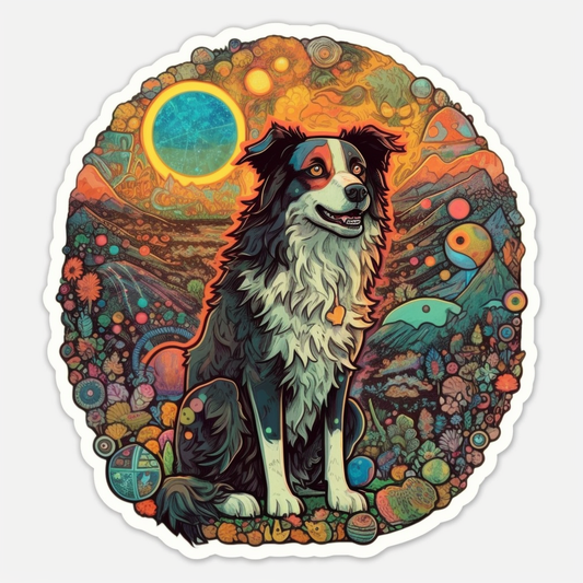 Border Collie Dog Vinyl Decal Sticker for Car, Laptop, Tumbler and more # 001991