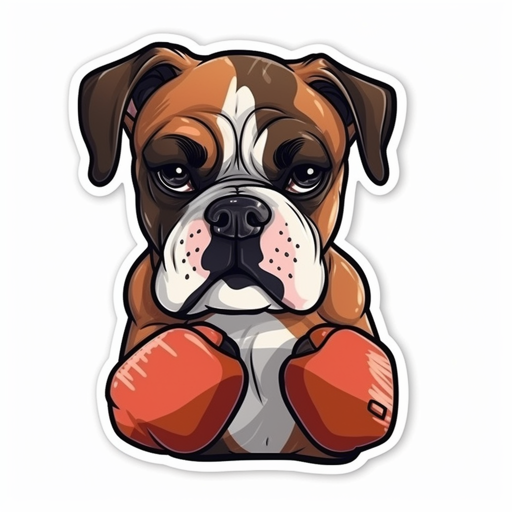 Boxer Dog Vinyl Decal Sticker for Car, Laptop, Tumbler and more # 2184