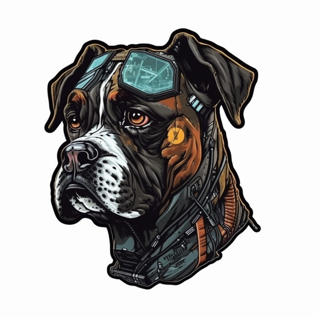 Boxer Dog Vinyl Decal Sticker for Car, Laptop, Tumbler and more # 002406