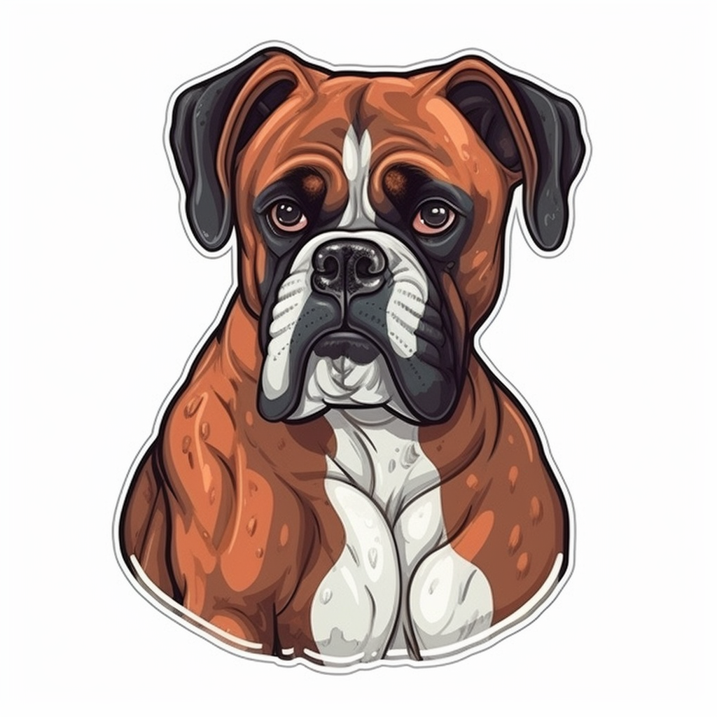 Boxer Dog Vinyl Decal Sticker for Car, Laptop, Tumbler and more # 002036