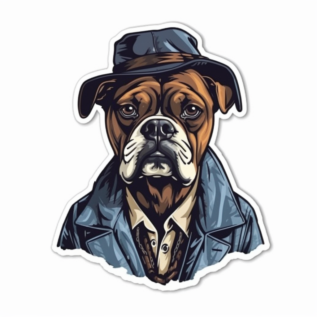 Boxer Dog Vinyl Decal Sticker for Car, Laptop, Tumbler and more # 002011
