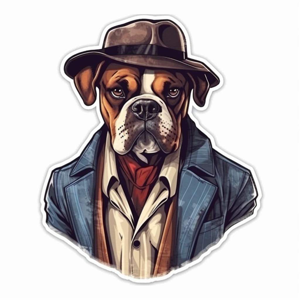 Boxer Dog Vinyl Decal Sticker for Car, Laptop, Tumbler and more # 001985