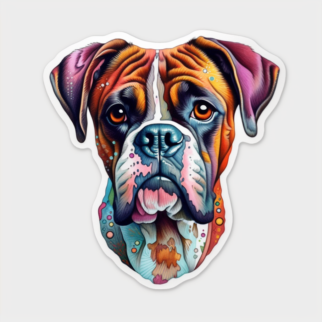 Boxer Dog Vinyl Decal Sticker for Car, Laptop, Tumbler and more # 2200