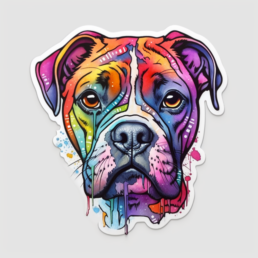 Boxer Dog Vinyl Decal Sticker for Car, Laptop, Tumbler and more # 001957