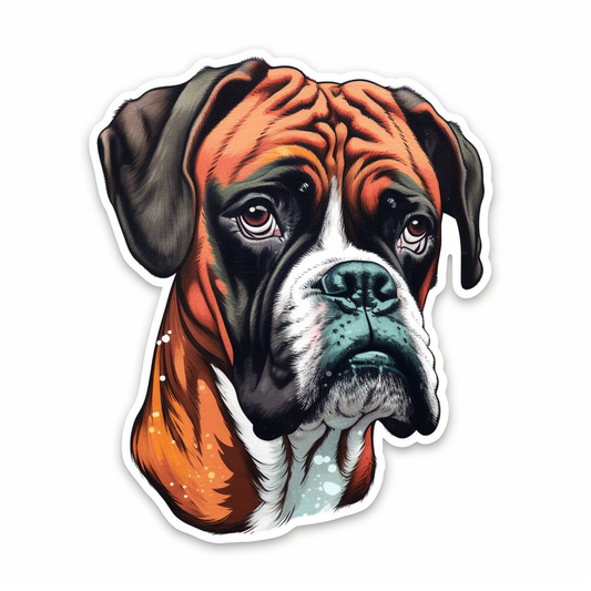 Boxer Dog Vinyl Decal Sticker for Car, Laptop, Tumbler and more # 002097