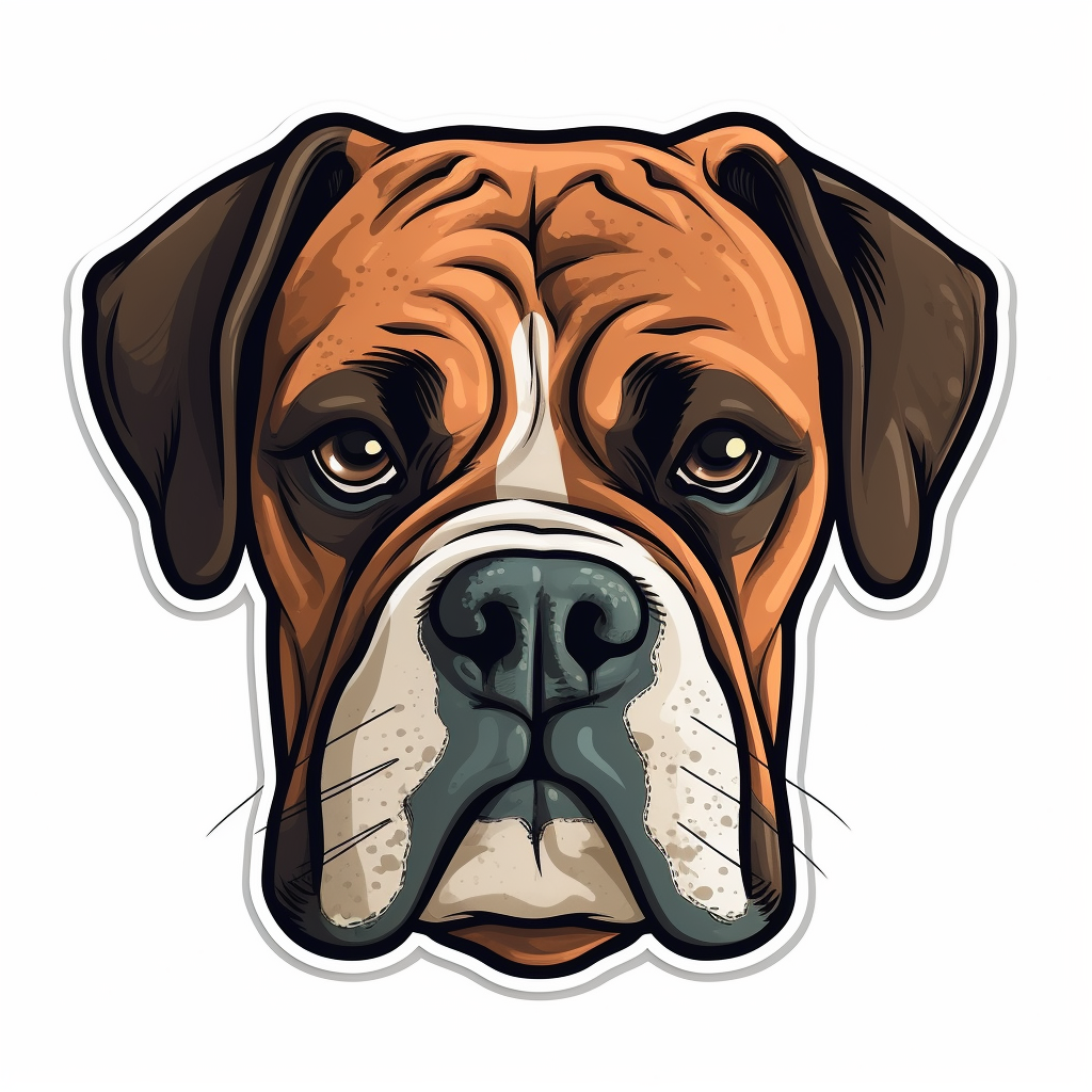 Boxer Dog Vinyl Decal Sticker for Car, Laptop, Tumbler and more # 001990