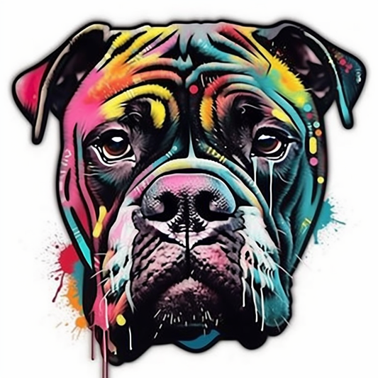 Boxer Dog Vinyl Decal Sticker for Car, Laptop, Tumbler and more # 002129