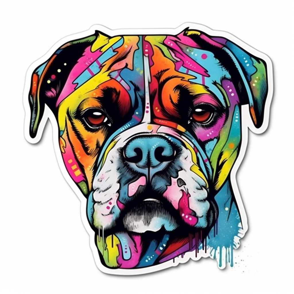 Boxer Dog Vinyl Decal Sticker for Car, Laptop, Tumbler and more # 2209