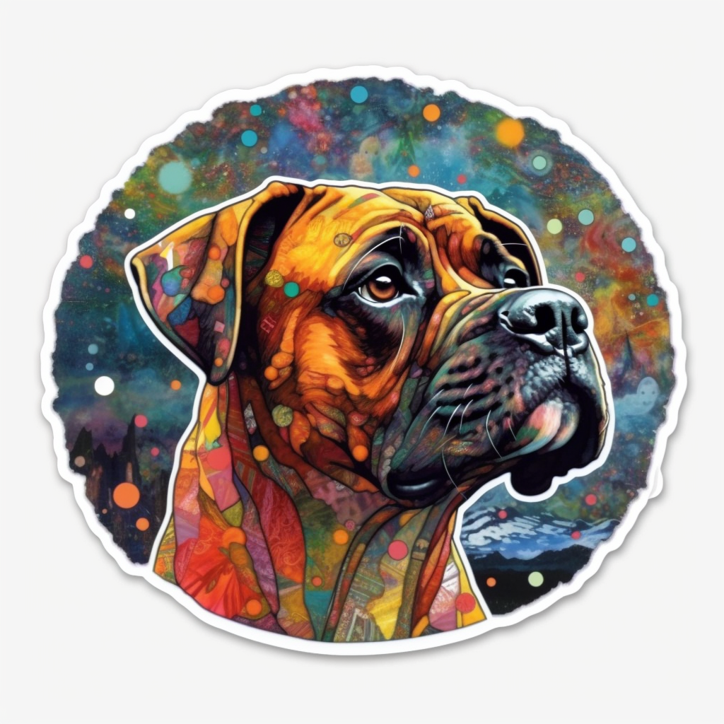 Boxer Dog Vinyl Decal Sticker for Car, Laptop, Tumbler and more # 002121