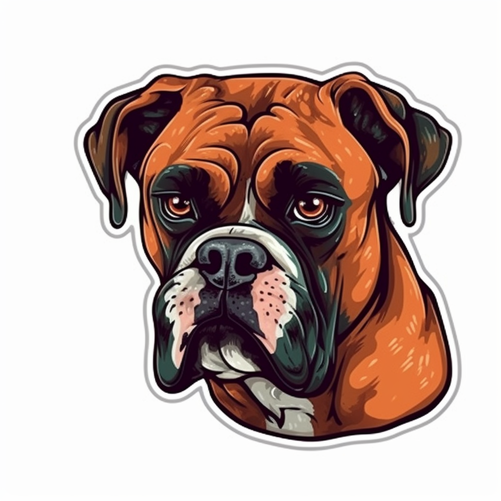 Boxer Dog Vinyl Decal Sticker for Car, Laptop, Tumbler and more # 2212