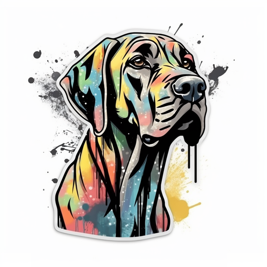 Great Dane Dog Vinyl Decal Sticker for Car, Laptop, Tumbler and more # 002010