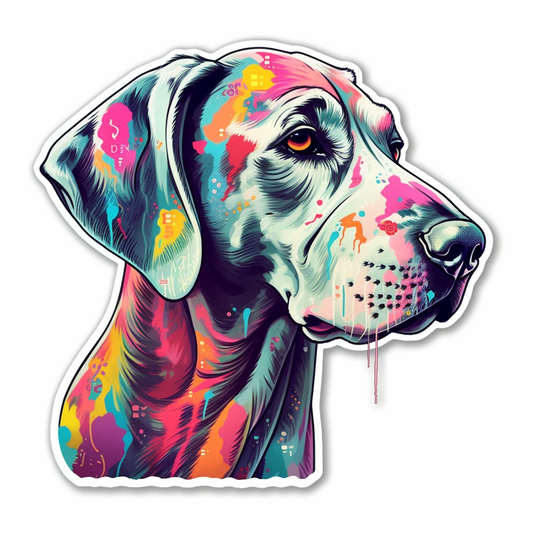 Great Dane Dog Vinyl Decal Sticker for Car, Laptop, Tumbler and more # 001996