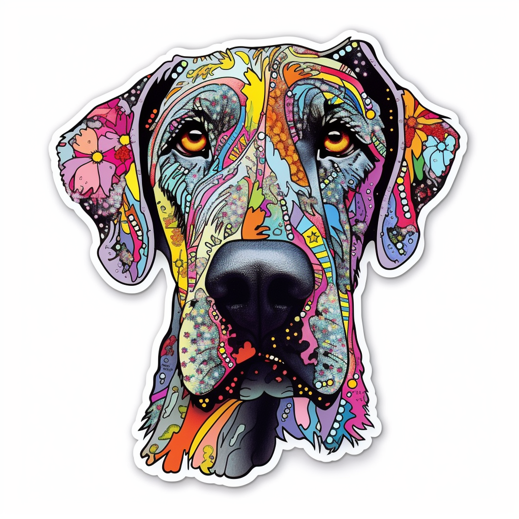 Great Dane Dog Vinyl Decal Sticker for Car, Laptop, Tumbler and more # 002201