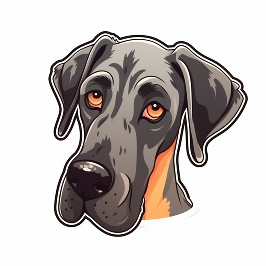 Great Dane Dog Vinyl Decal Sticker for Car, Laptop, Tumbler and more # 002115