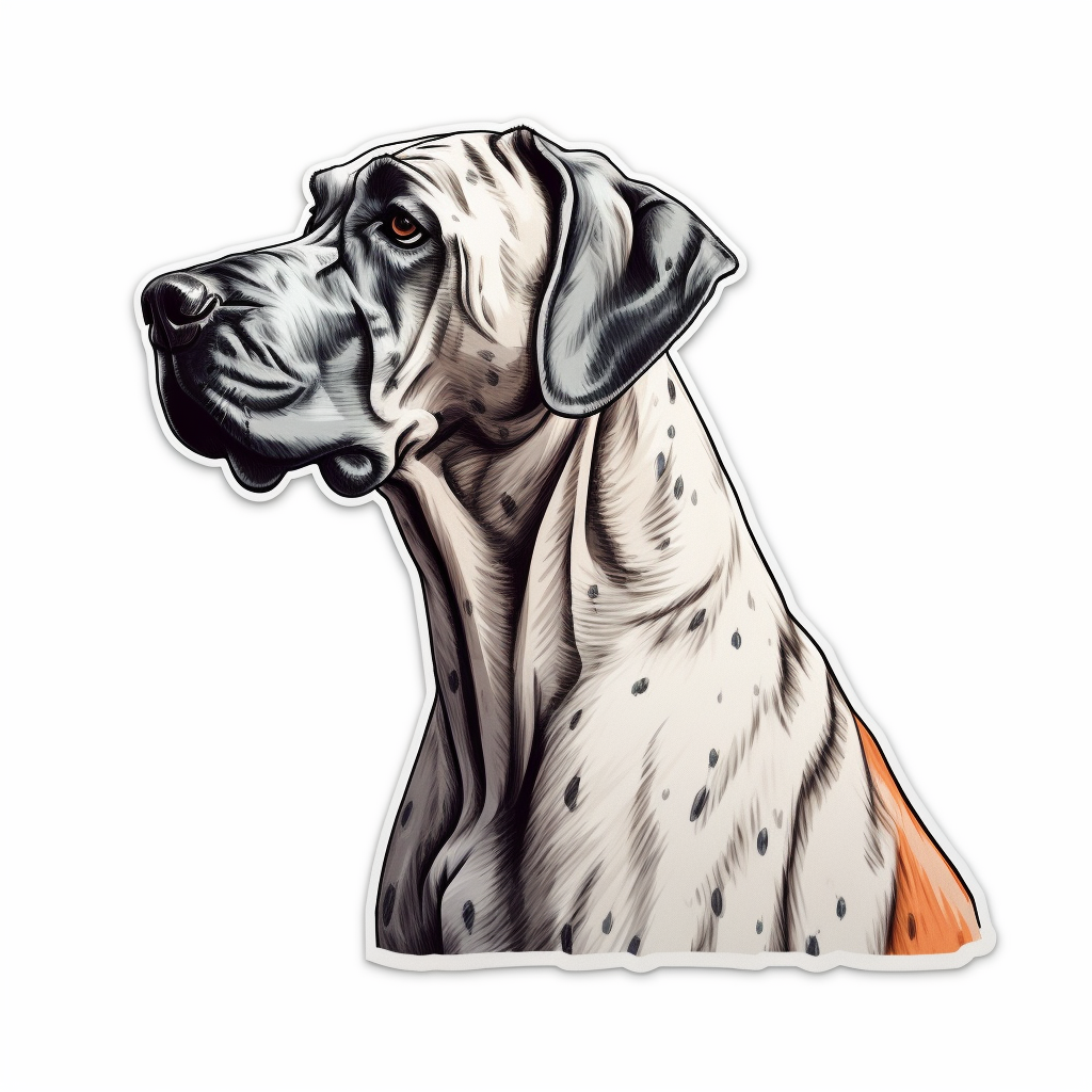 Great Dane Dog Vinyl Decal Sticker for Car, Laptop, Tumbler and more # 001970