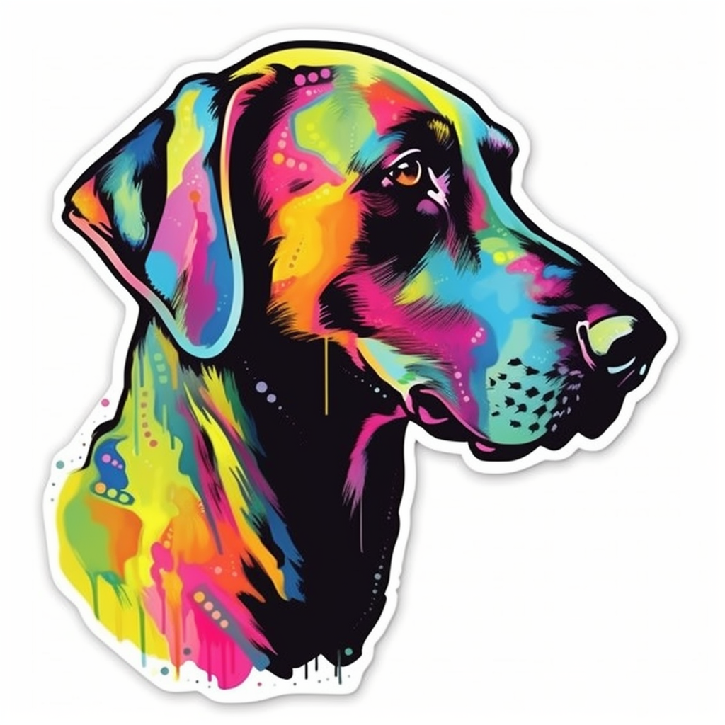 Great Dane Dog Vinyl Decal Sticker for Car, Laptop, Tumbler and more # 001972