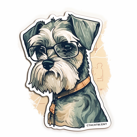 Miniature Schnauzer Dog Vinyl Decal Sticker for Car, Laptop, Tumbler and more # 00284