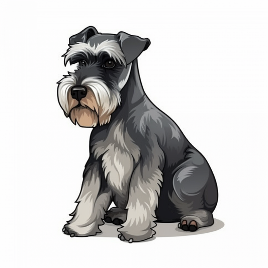 Miniature Schnauzer Dog Vinyl Decal Sticker for Car, Laptop, Tumbler and more # 00277