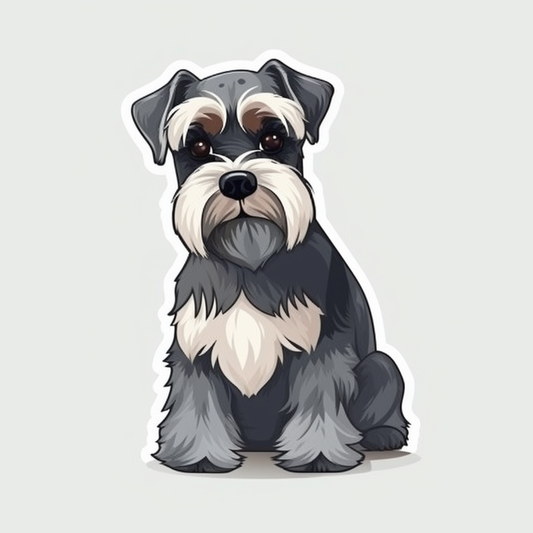 Schnauzer Dog Vinyl Decal Sticker for Car, Laptop, Tumbler and more # 002111