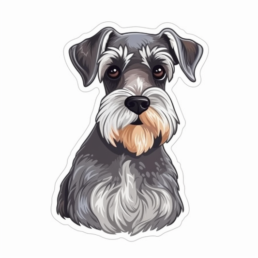 Schnauzer Dog Vinyl Decal Sticker for Car, Laptop, Tumbler and more # 2295