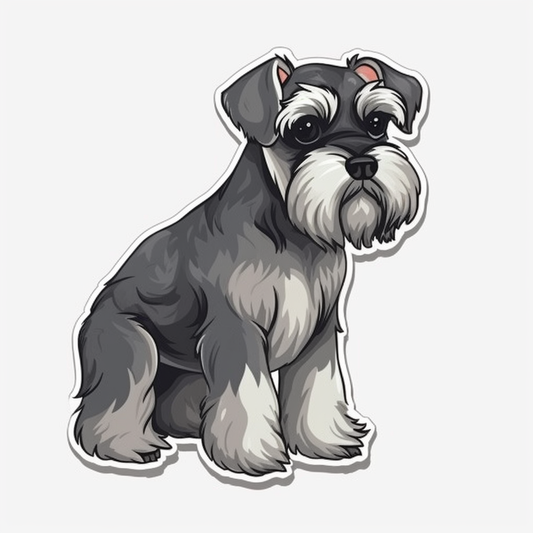 Schnauzer Dog Vinyl Decal Sticker for Car, Laptop, Tumbler and more # 002082