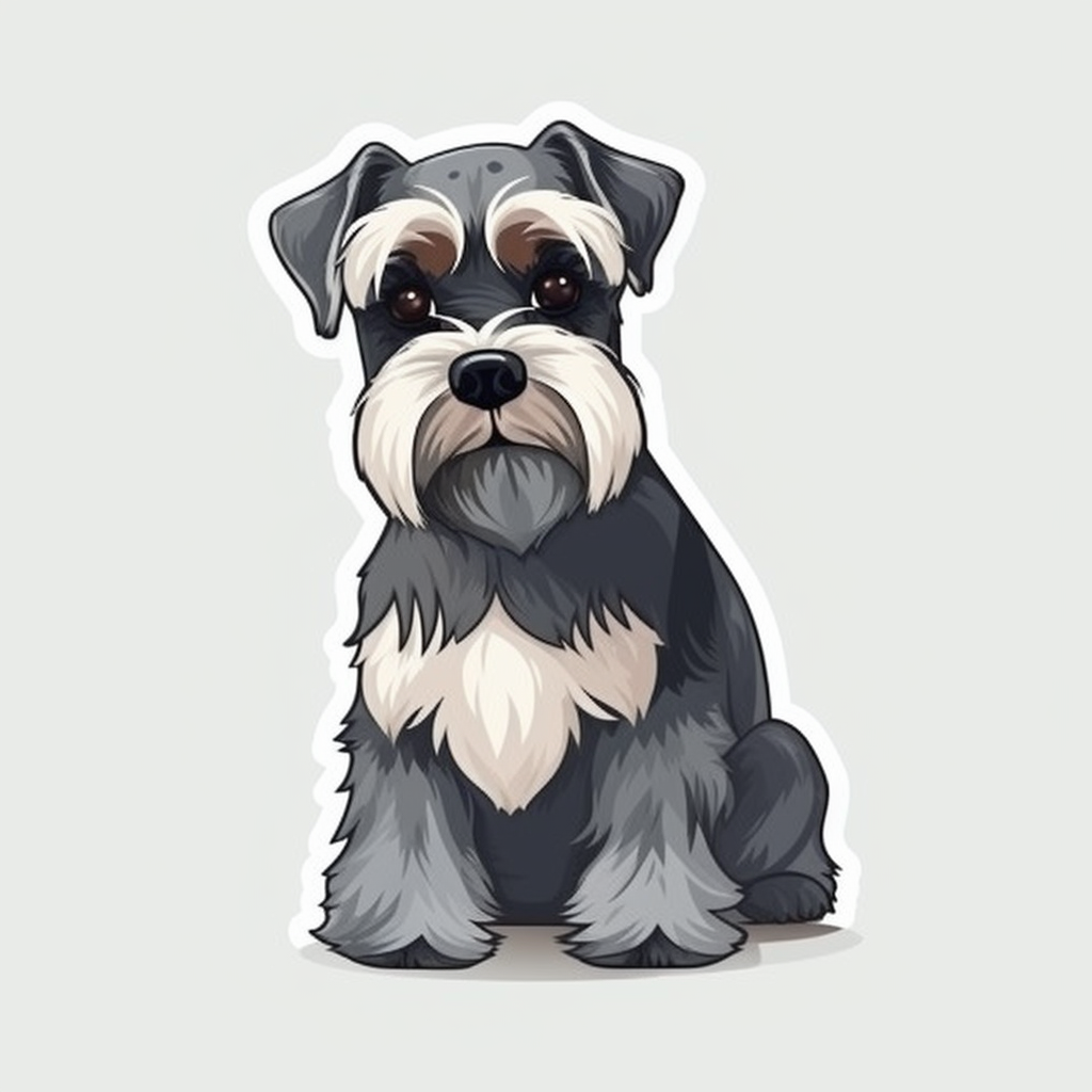 Schnauzer Dog Vinyl Decal Sticker for Car, Laptop, Tumbler and more # 2294