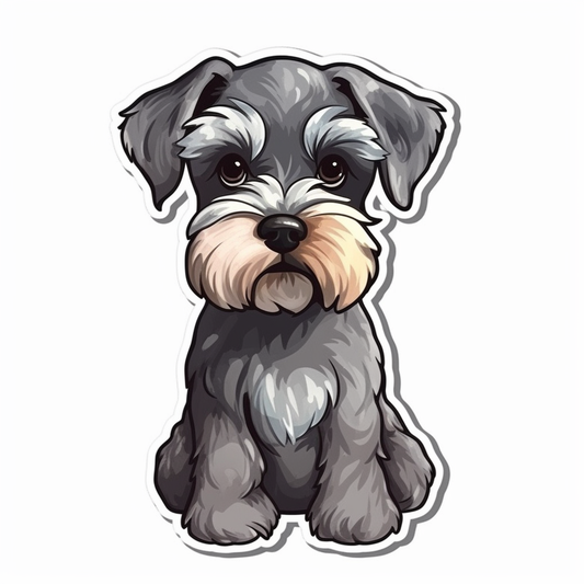 Schnauzer Dog Vinyl Decal Sticker for Car, Laptop, Tumbler and more # 002015