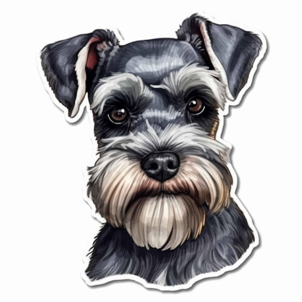 Schnauzer Dog Vinyl Decal Sticker for Car, Laptop, Tumbler and more # 2302